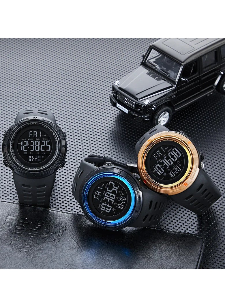 سكمي ساعة سكيمي 1251 الرياضية الرقمية للرجال، بسوار من السيليكون والمطاط - زرقاء - Image 4