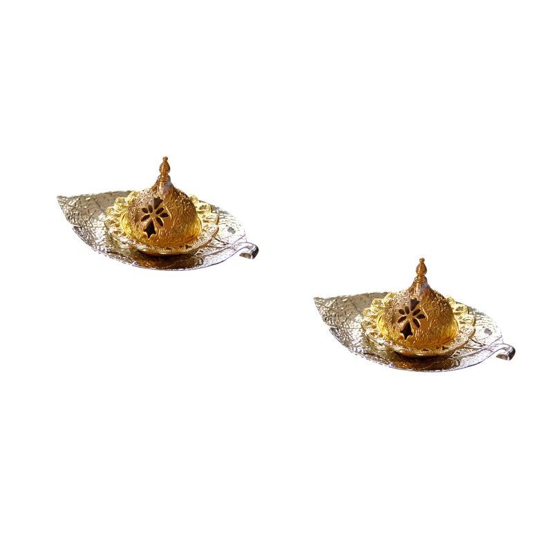 2 Sets Incense Burner Chic Desktop Decoration Middle East Incense Holder - Image 1