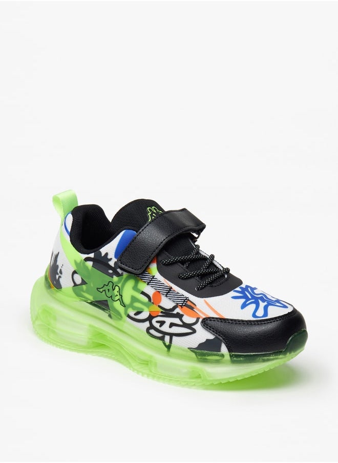 Kappa - Boys' Textured Sports Shoes with Hook and Loop Closure - Image 1