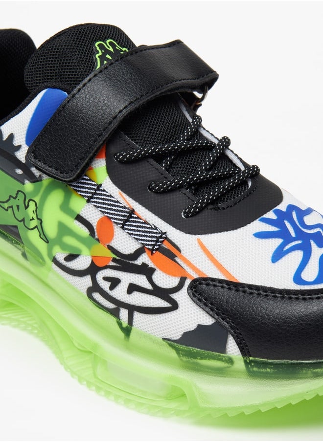 Kappa - Boys' Textured Sports Shoes with Hook and Loop Closure - Image 1