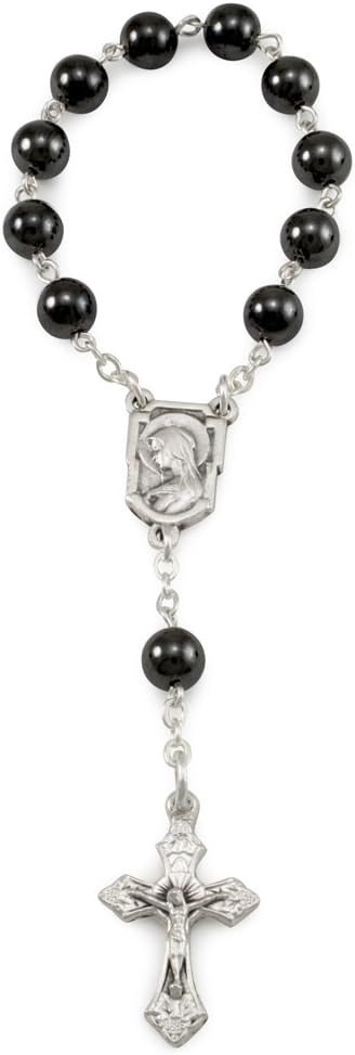 RosaryMart Hematite Rosary One Decade Beads