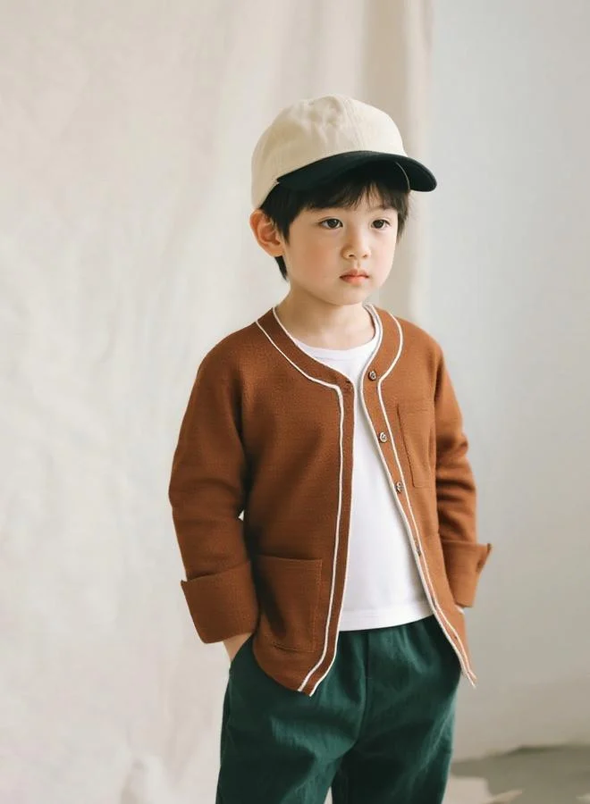 Take Two Take Two Solid Round Neck Button Up Long Sleeve Jacket