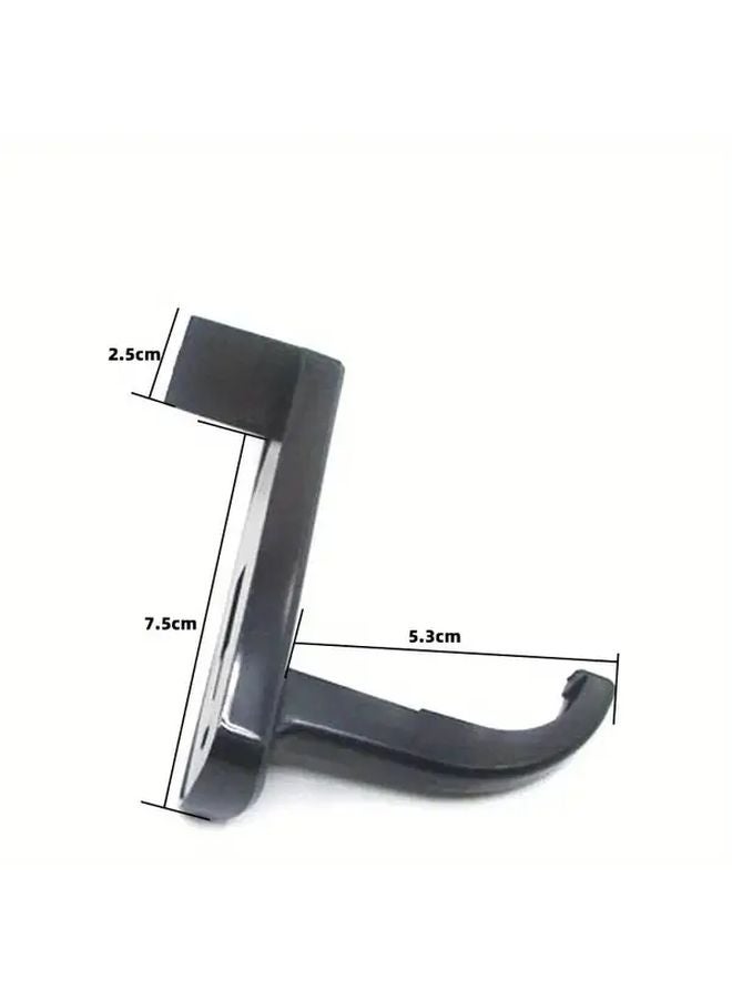 2 Piece Black Headphone Holder Hanger Wall Mount Universal Monitor Stand Hook - Image 3