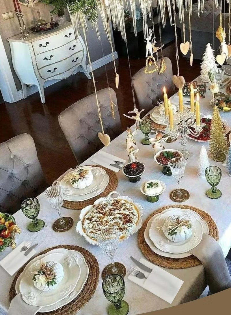 50PCS Disposable Cloth Like Napkins, Dinner Napkins Cloth Like with Built-in Flatware Pocket, Wedding Party Linen Feel White Napkin - Image 5