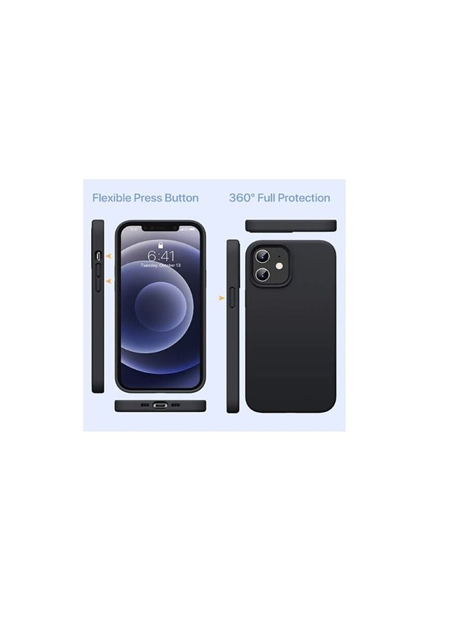 shAyzee Liquid Silicone Gel Rubber Full Body Protection Shockproof Drop Case Cover For iPhone 12 Pro Max Black - Image 5