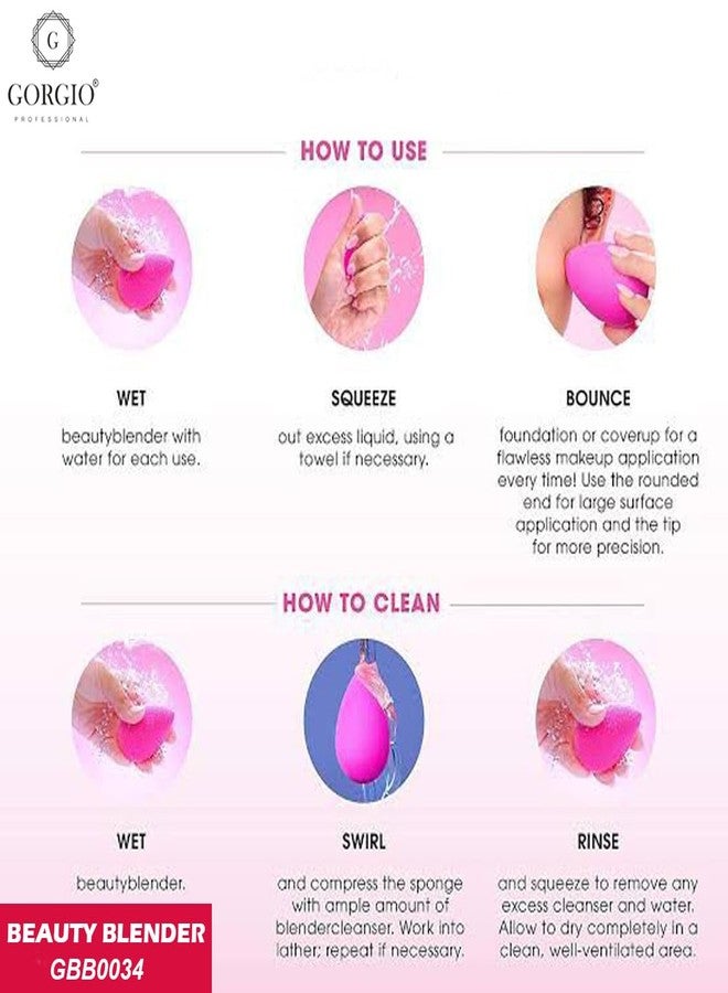 Gorgio Professional Dewy Finish Makeup Sponge Puff for Foundation, Blush & Highlighter, Soft Blender for Flawless Skin Texture (Color/Shape May Vary) - Image 3