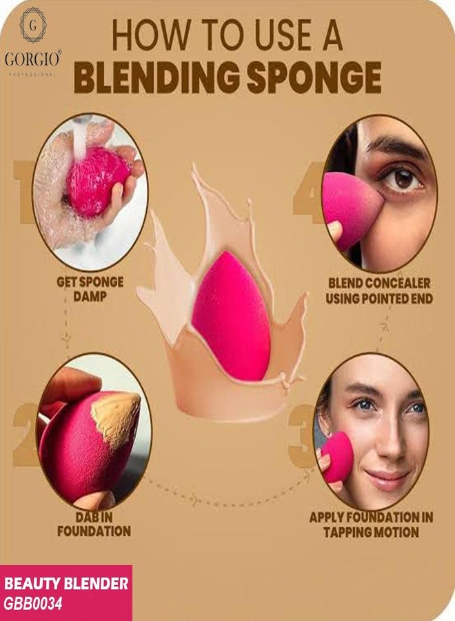 Gorgio Professional Dewy Finish Makeup Sponge Puff for Foundation, Blush & Highlighter, Soft Blender for Flawless Skin Texture (Color/Shape May Vary) - Image 5