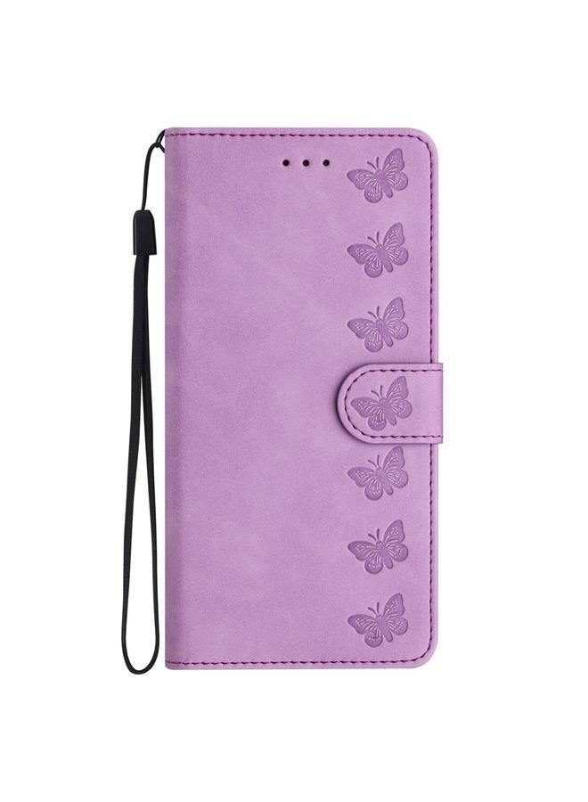 Green Tiger Case For Google Pixel 7 Pro Seven Butterflies Embossed Leather Phone Case - Image 2
