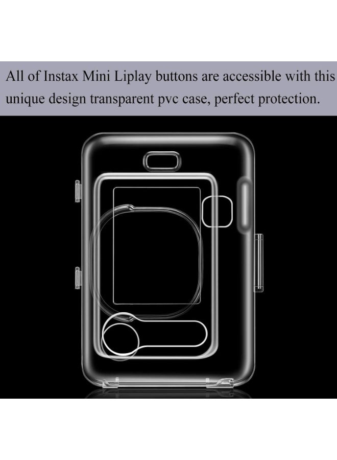 Transparent Hard Camera Case for Fujifilm Instax Mini Liplay Hybrid Instant Film Camera Cover with Reserved Precise design Button port Crystal Clear - Image 2