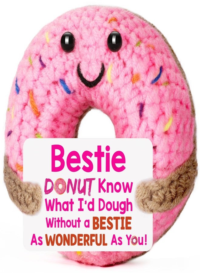 BuiltFit Friend Birthday Gifts for Women - Easter Basket Stuffers Essentials Mothers Day Graduation Handmade Crochet Donut Gift for Bestie Best Friend Friends BFF Work Besties Long Distance Friendship - Image 1