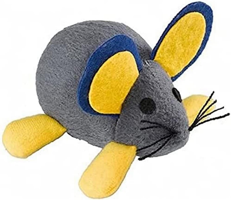 Ferplast Cat Toy Mouse - Vibrating Plush Toy for Cats, 10 x 5.5 cm, Grey - Image 1