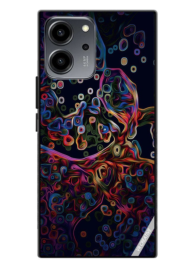 VR CREATIVE غطاء حماية واقٍ لهاتف Honor 80 SE بتصميم تجريدي متعدد الألوان - Image 1