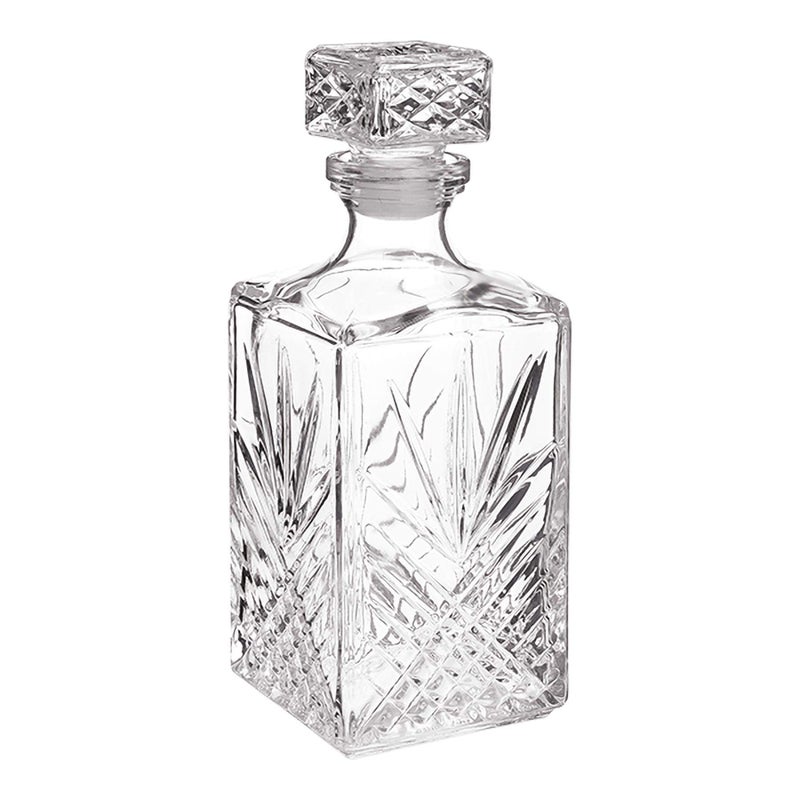 Bormioli Rocco Selecta Collection Whiskey Decanter  Sophisticated 3375oz Diamond Decanter With Starburst Detailing  For Whiskey Bourbon Scotch  Liquor