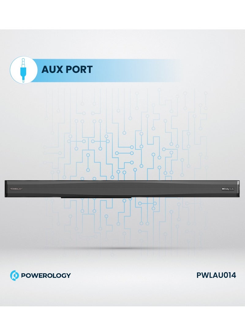 Powerology - Wireless Home Theater Sound Bar 5.1 Immersive Audio 5.1CH Dolby Audio, 735W Audio Max Power (P.M.P.O), 6.5" Powerful Woofer, Cinema Quality, Bluetooth 5.0, LED Display - Black - Image 1
