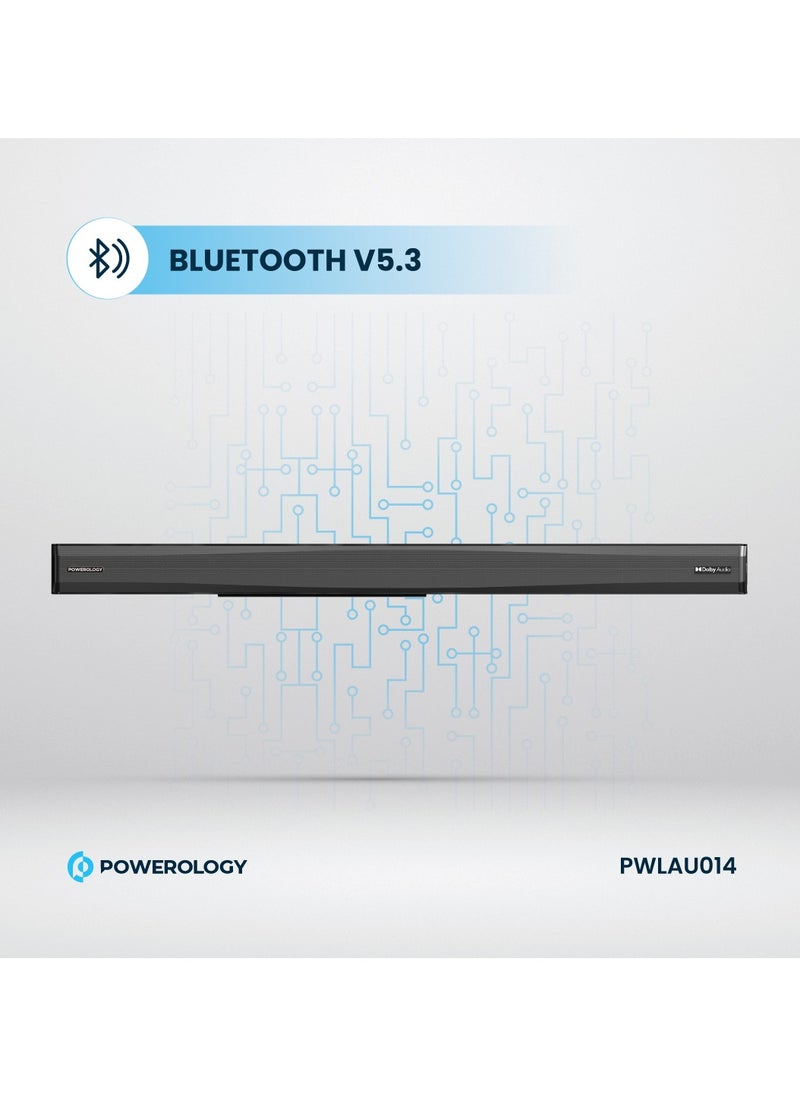 Powerology - Wireless Home Theater Sound Bar 5.1 Immersive Audio 5.1CH Dolby Audio, 735W Audio Max Power (P.M.P.O), 6.5" Powerful Woofer, Cinema Quality, Bluetooth 5.0, LED Display - Black - Image 1