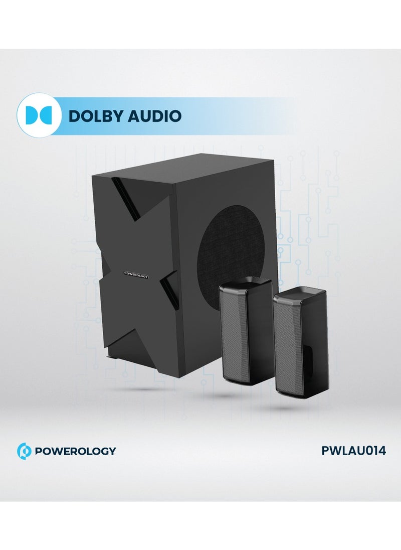 Powerology - Wireless Home Theater Sound Bar 5.1 Immersive Audio 5.1CH Dolby Audio, 735W Audio Max Power (P.M.P.O), 6.5" Powerful Woofer, Cinema Quality, Bluetooth 5.0, LED Display - Black - Image 1