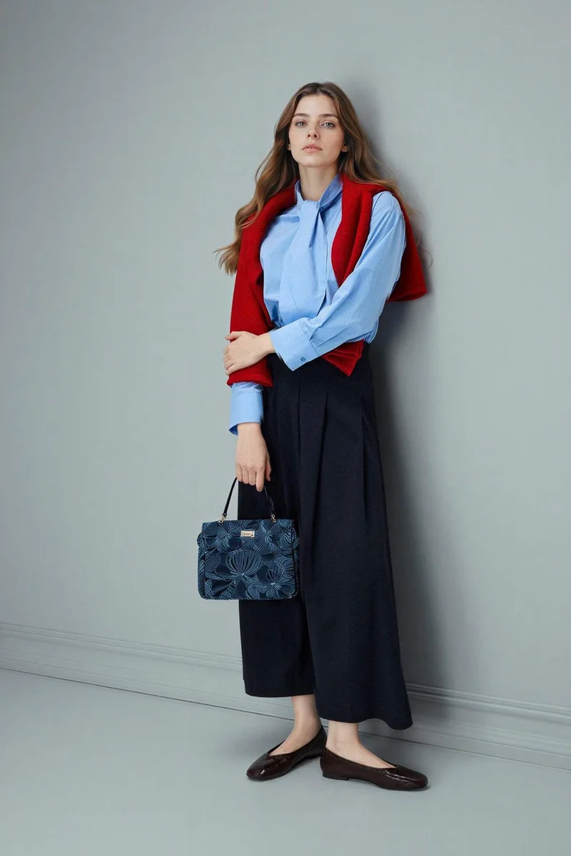 ديفاكتو 100% Cotton Regular Fit Poplin Long Sleeve Tunic