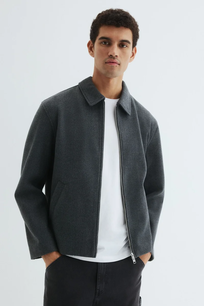 H&M Regular Fit Felted overshirt