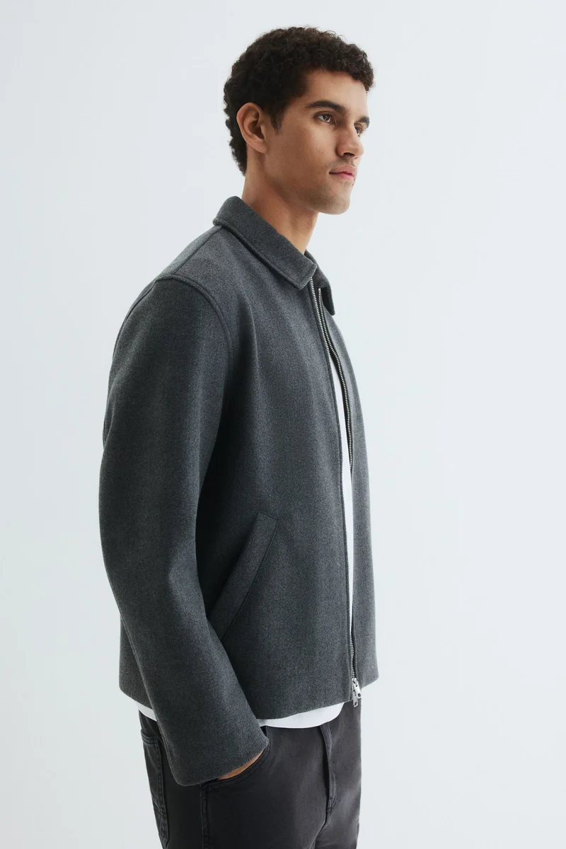 H&M Regular Fit Felted overshirt