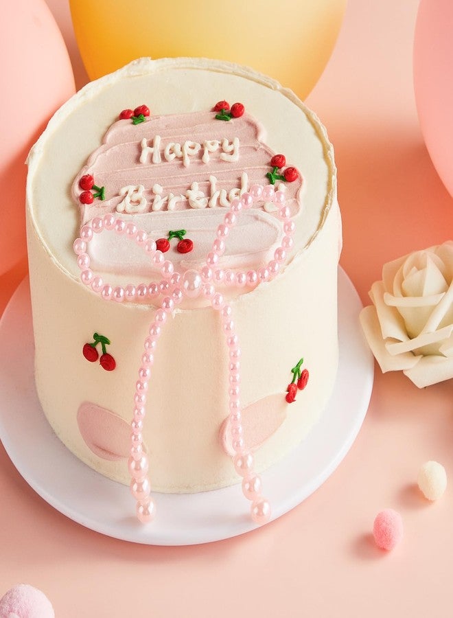 Naozinebi 30 قطعة من زينة كعكة عيد الميلاد على شكل فيونكة من اللؤلؤ الوردي، مثالية لتزيين الكب كيك في أعياد الميلاد وحفلات الزفاف وحفلات استقبال المولود الجديد وحفلات توديع العزوبية، ولتغليف الزهور وتزيين الكيك وشجرة عيد الميلاد. - Image 3