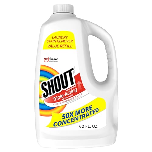 Shout Active Enzyme Laundry Stain Remover Spray for Clothes, Triple-Acting Formula Clings, Penetrates, and Lifts Tough & Everyday Stains - Prewash Refill 60oz (1.7L) - Image 1