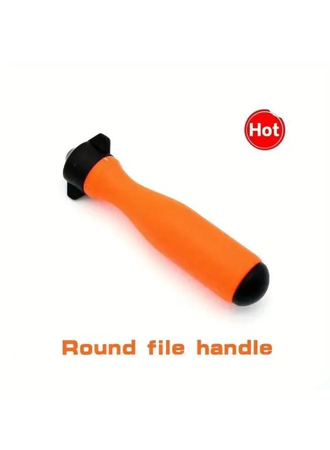 Orange 3 Pack Nylon Saw Chain File Handle Reusable Quick Install Tool - Image 2