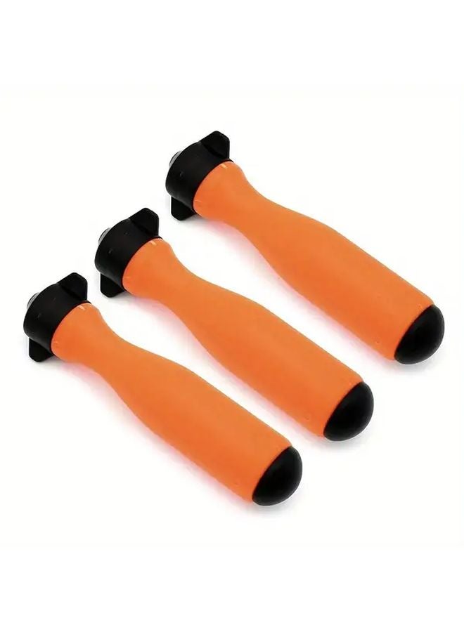 Orange 3 Pack Nylon Saw Chain File Handle Reusable Quick Install Tool - Image 1