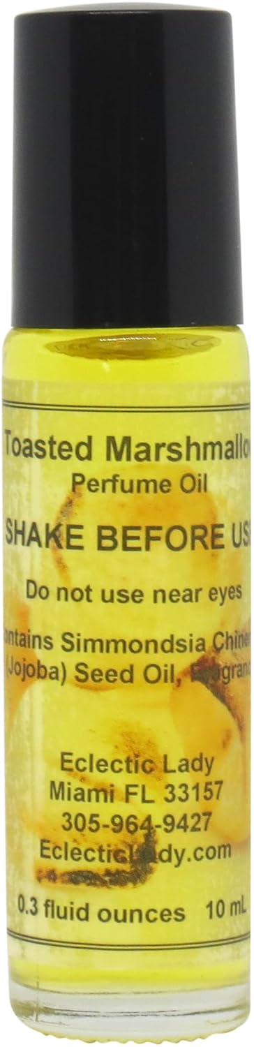 Toasted Marshmallow Perfume Oil 03 Oz Portable RollOn Fragrance with LongLasting Scent Delightful Essential Oils and Jojoba Oil For Daily Use