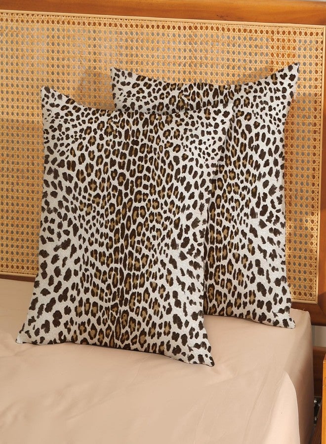 OFIRD Leopard Pillow Covers 18x18 Inches Pack of 2,Cheetah Print Brown Throw Pillow Covers Animal Skin Modern Pillowcase Decoration Farmhouse Decorative Linen Cushion Cover Decor for Home Couch Sofa - Image 5