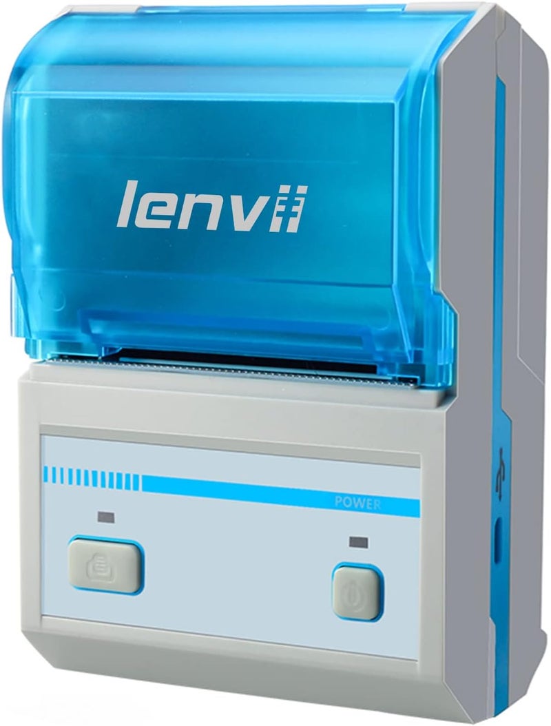 LENVII 2 Inch Portable Bluetooth Thermal Label Printer 58mm Barcode Printer, Sticker Maker for Clothing,Retail, Mailing,Product Labels for Warehouse,Retail Stores Compatible with Android & iOS System - Image 2