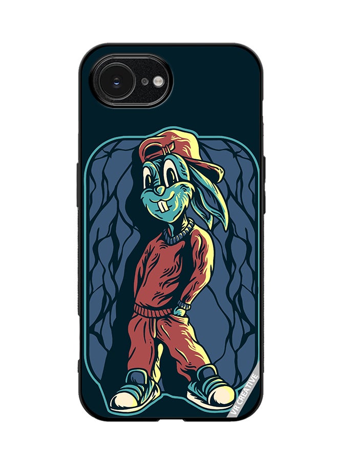 Protective Case Cover For Apple iPhone 16e Cool Rabit Design Multicolour