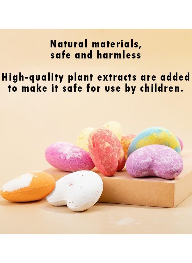 ZCM-HAPPY Box of 9 Heart Shaped Bath Salt Balls - Plant and Flower Scented Bath Bombs with Sea Salt Aromatherapy, Natural Moisturizing Bath Fizzies for Deep Skin Cleansing and Long Lasting Fragrance  - Image 3