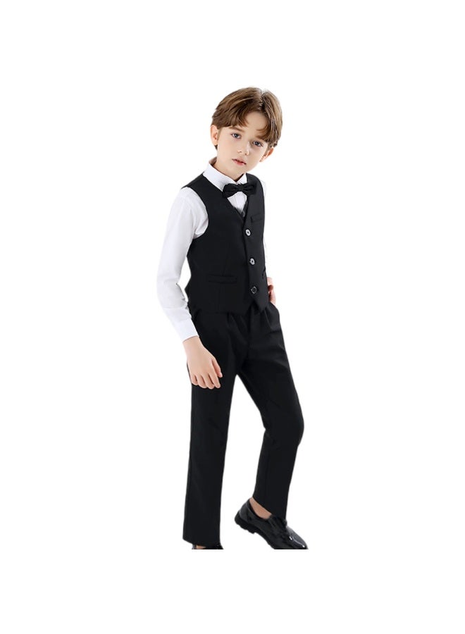 Al Aoyama Boy Suits 4 Piece Slim Fit Suit for Kids Toddler Formal Set Wedding Ring Bearer Outfit  - Image 1