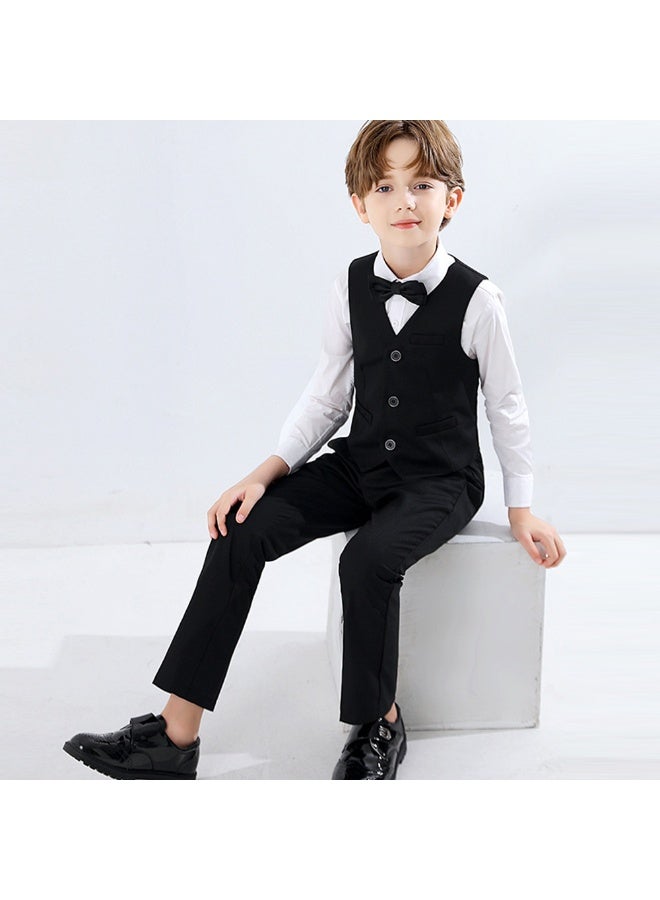 Al Aoyama Boy Suits 4 Piece Slim Fit Suit for Kids Toddler Formal Set Wedding Ring Bearer Outfit  - Image 3