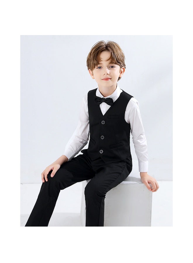 Al Aoyama Boy Suits 4 Piece Slim Fit Suit for Kids Toddler Formal Set Wedding Ring Bearer Outfit  - Image 4