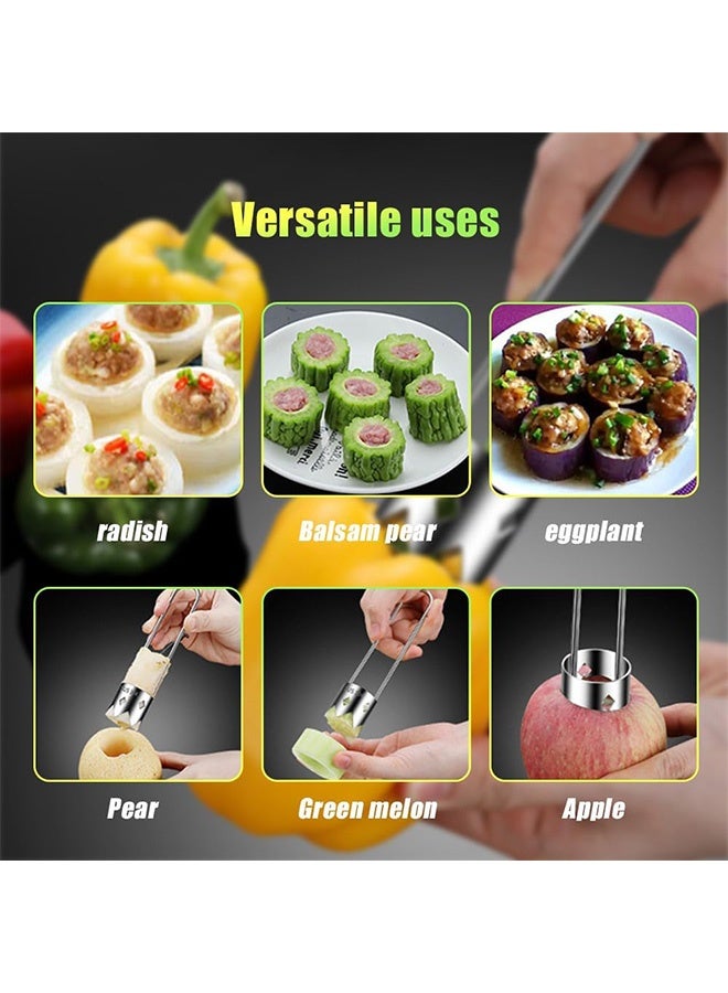 Quantum 2 Stainless Steel Fruite Corer, Multifunctional Fruit And Vegetable Core Remover, Kitchen Gadgets for Pepper, Pineapple Apple Corer - Image 5