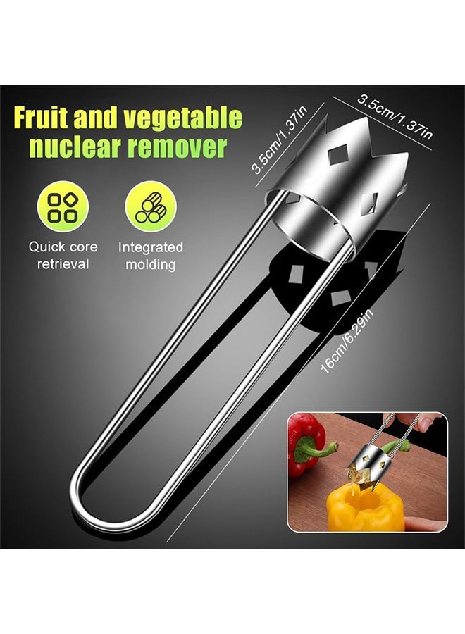 Quantum 2 Stainless Steel Fruite Corer, Multifunctional Fruit And Vegetable Core Remover, Kitchen Gadgets for Pepper, Pineapple Apple Corer - Image 2