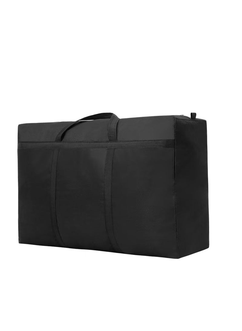 حقيبة تخزين من قماش الأكسفورد المقاوم للماء بسعة 180 لتر قابلة للطي متينة مع مقبضات للمنزل والانتقال والملابس والبطانيات - Image 1