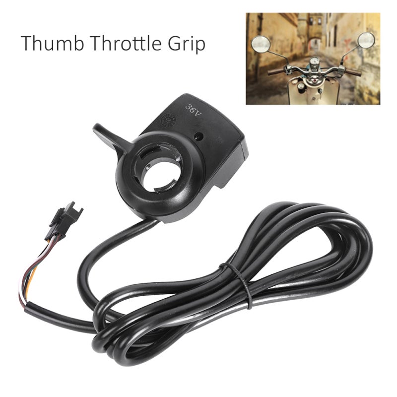 36V Thumb Throttle: High-Quality Plastic, Lightweight Design - Easy To Install Electric Bike Throttle for Electric Bicycles and Electric Scooters - Image 4