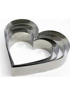 Narkalıp Heart Circle Cake Mold Set of 4 Depth 6cm