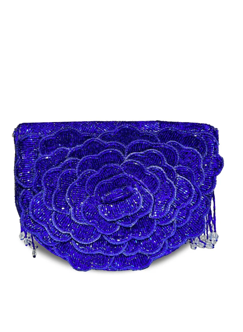 Harsha's Glam Clutches Flower Shape Clutch