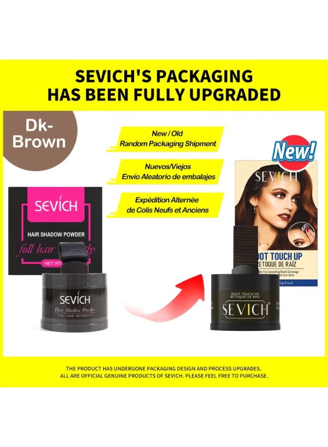 سيفيتش Instantly Hairline Shadow Hairline Powder غطاء سريع غطاء جذر الشعر الحواجب واللحية خط جذر الشعر لمس حتى لخفض خط الشعر مقاوم للرياح والعرق (بني داكن) - Image 5