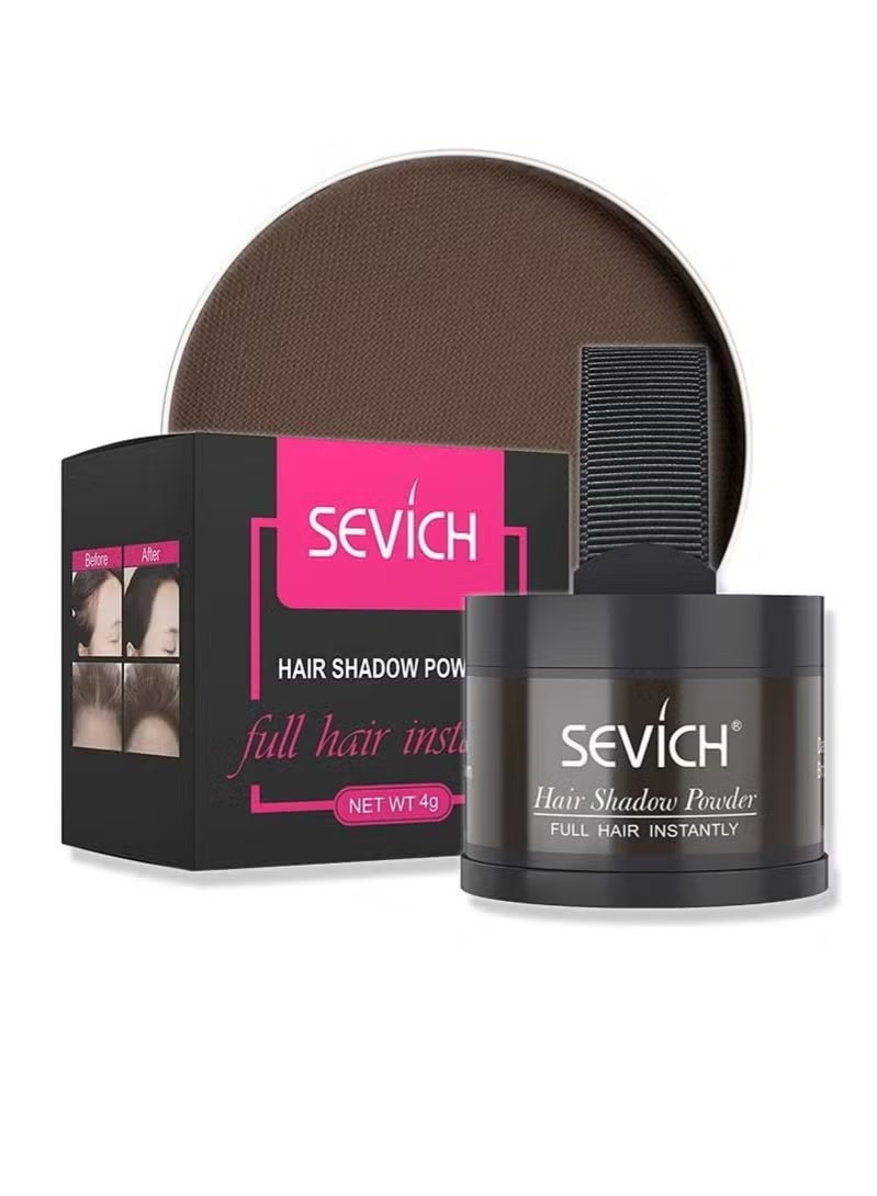 سيفيتش Instantly Hairline Shadow Hairline Powder غطاء سريع غطاء جذر الشعر الحواجب واللحية خط جذر الشعر لمس حتى لخفض خط الشعر مقاوم للرياح والعرق (بني داكن) - Image 1