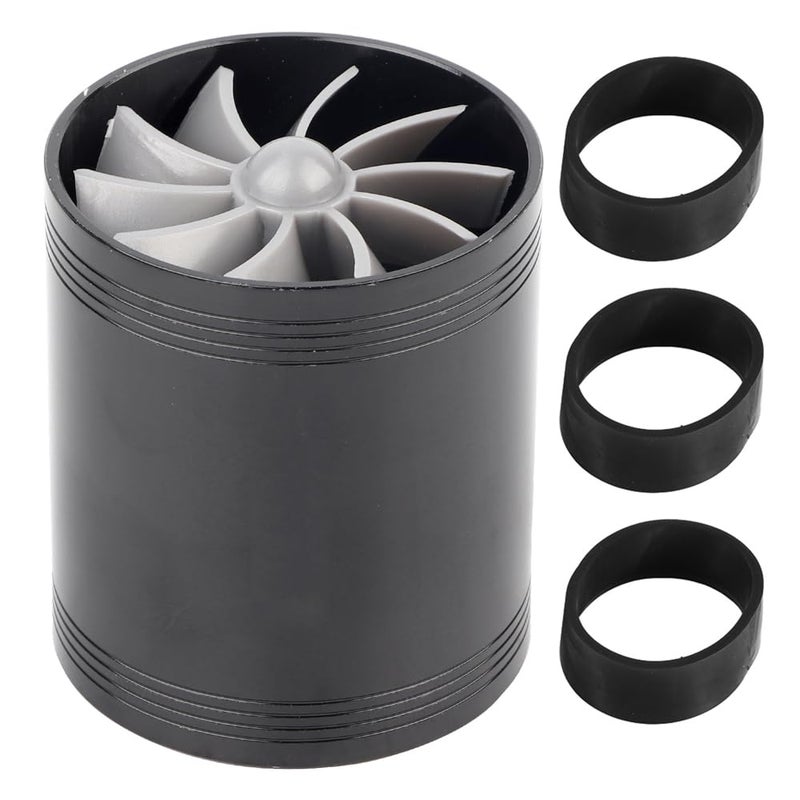 Air Intake Turbonator Dual Turbine Air Intake Fuel Gas Saver Universal Turbonator Acceleration System Air Intake Kit for Most VehicleBlack