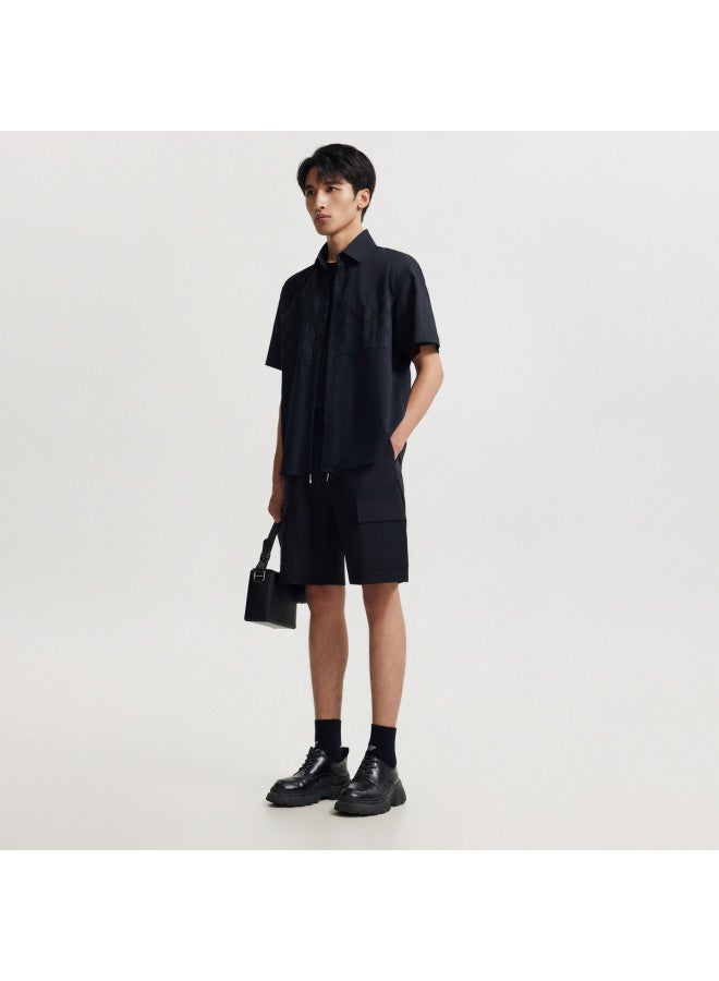 Cabbeen Men's Shirt Commuting Casual Summer Turn-down Collar Short Sleeve Casual Shirt - Image 4