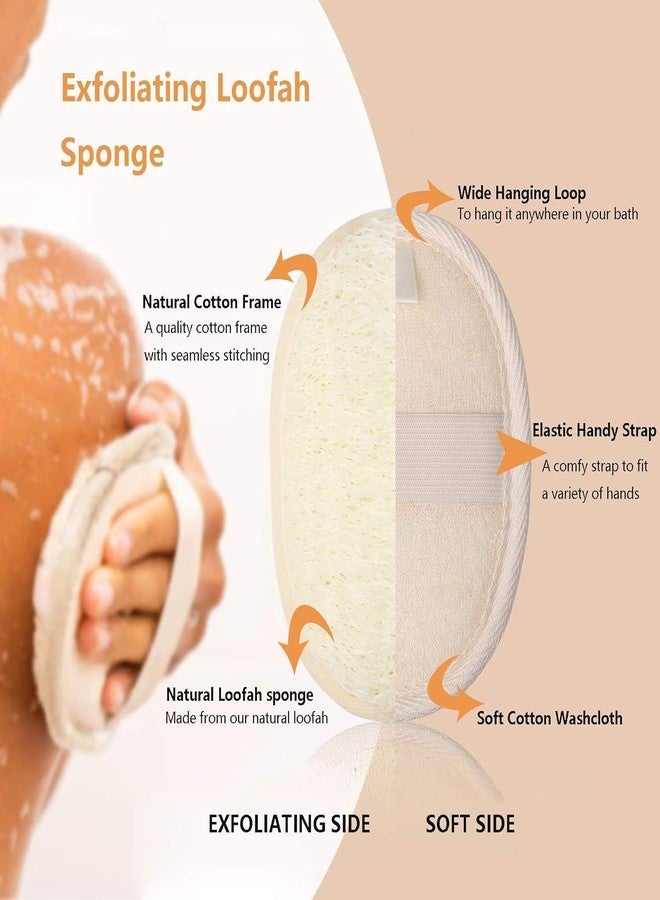 Much Hotter Exfoliating Loofah Sponge Body Scrubber,2 Pcs Natural Loofah Shower,Natural Loofah Sponges,Shower Body Exfoliator Scrubbing Pads,Loofah Back Brush, for Women and Men,Shower - Image 3