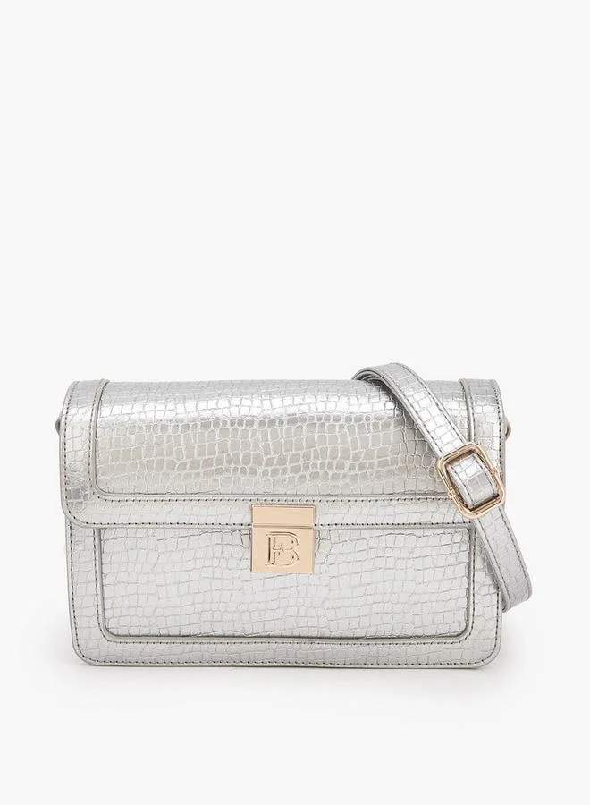 Flora Bella By Shoexpress Flora Bella Textured Crossbody Bag with Detachable Strap Ramadan Collection
