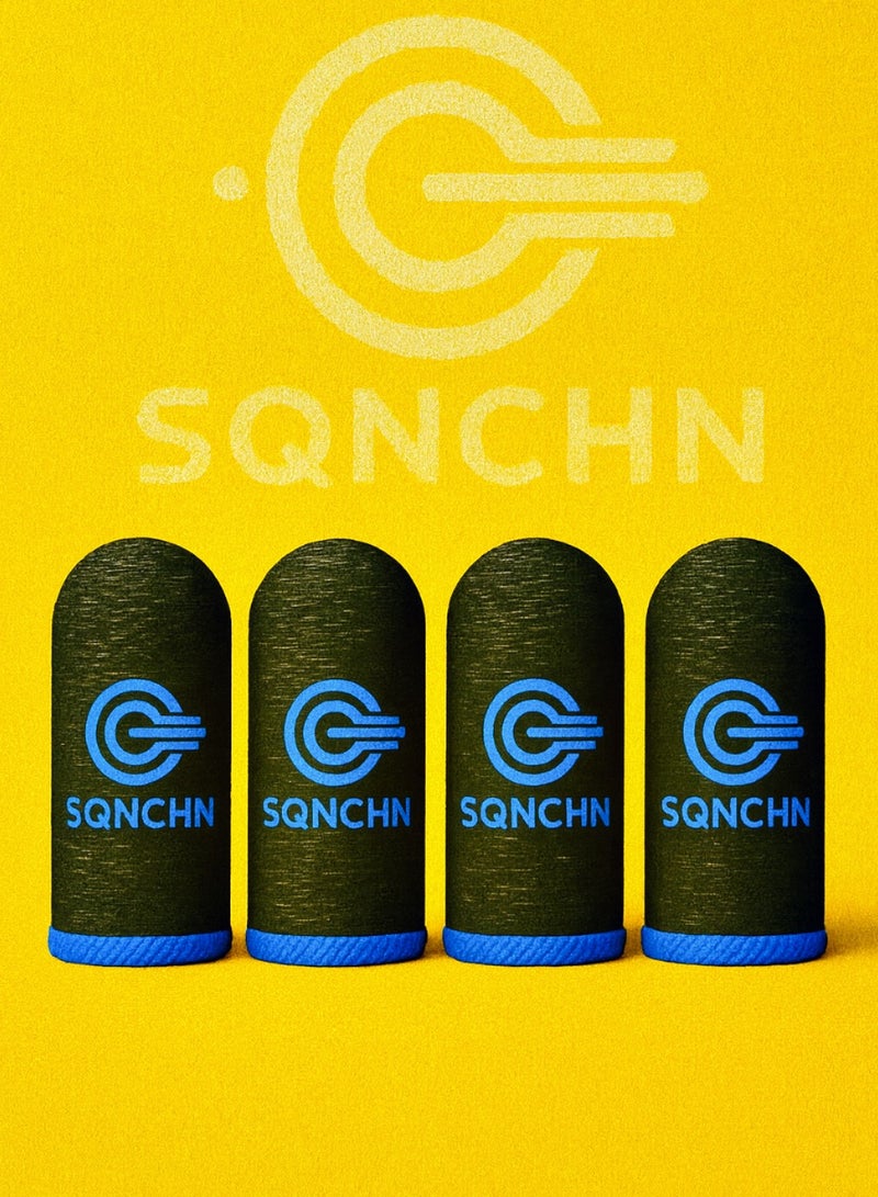 إس كيو إن سي إتش إن ٢ زوج من أكمام إصبع الألعاب – ألياف فضية فائقة الرقة، قابلة للتنفس، مقاومة للعرق، بدون درز، لألعاب الهاتف مثل ببجي، فري فاير، كول أوف ديوتي، King Glory (Honor of Kings) (٤ قطع) - Image 2