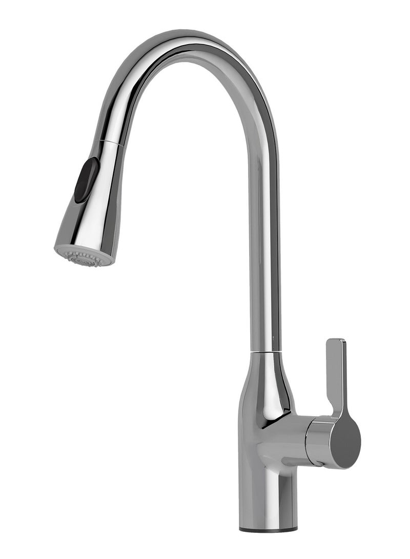 Jomoo 360° Rotating Kitchen Faucet with 2 Sprayer Modes, Water Saving Sink Tap, Chrome - Image 3