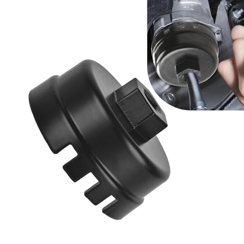 winterrock Oil Filter Wrench, Oil Filter Removal Tool, 64mm 14 Flute Oil Filters Wrench, Fits 2.5-5.7L Engine with Cartridge Style, for 4 Runner, RAV4, Highlander (Black) - Image 1